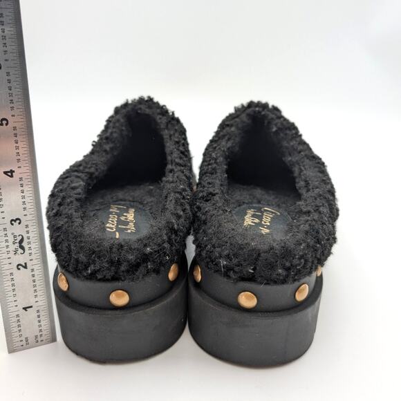 Circus NY Annie Faux Shearling Lined Clog Women's Black Size US7.5M EU38 - Picture 5 of 11